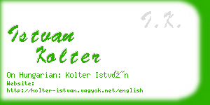 istvan kolter business card